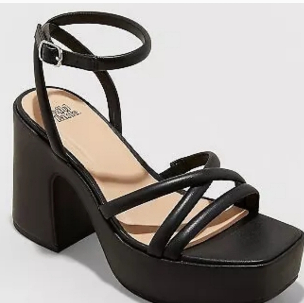 Astro Strappy Platform Heels with Memory Foam Insole 14